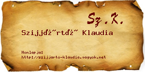 Szijjártó Klaudia névjegykártya