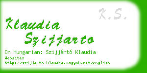 klaudia szijjarto business card